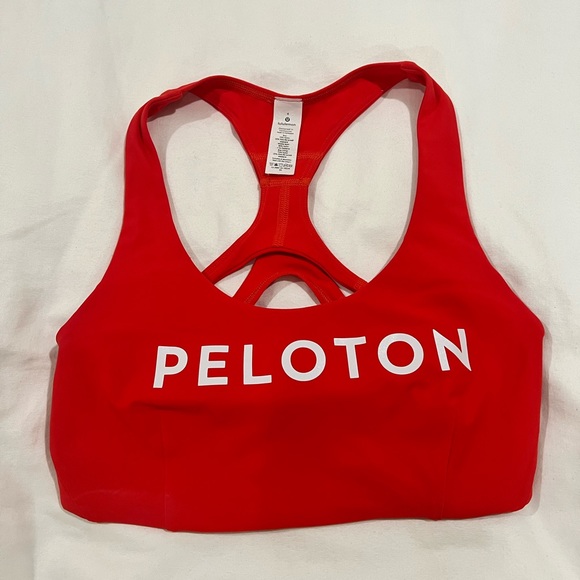 Peloton X Lululemon Strong Identity Red Sports Bra - Picture 3 of 6